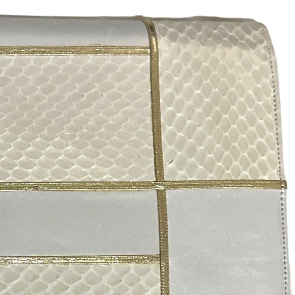 Vintage Andrea Pfister Snakeskin Embossed Leather Clutch - Picture 4 of 14